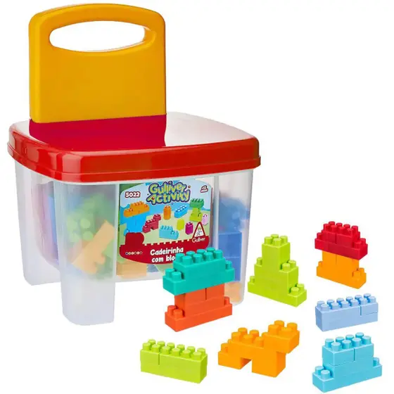 BRINQUEDO PARA MONTAR CADEIRA COM BLOCOS 40 PEÇAS - GULLIVER