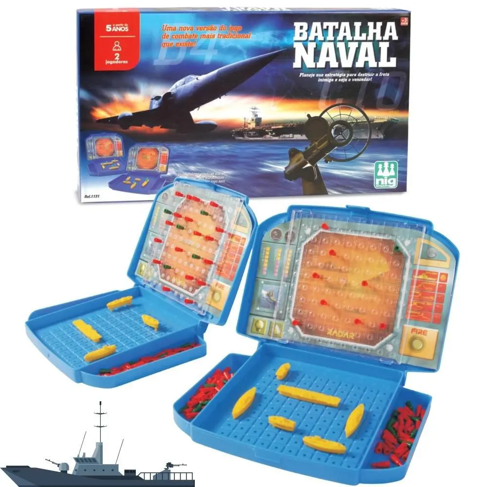 JOGO DE TABULEIRO BATALHA NAVAL - NIG BRINQUEDOS