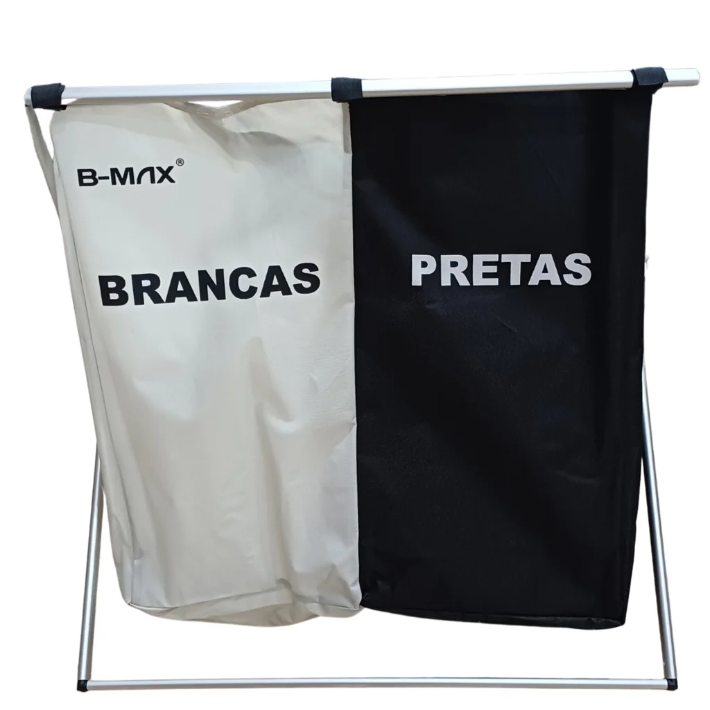 CESTO DE ROUPA SUJA COM 2 SEÇÕES B-MAX