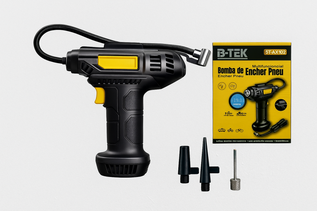 BOMBA DE ENCHER PNEU MULTIFUNCIONAL B-TEK