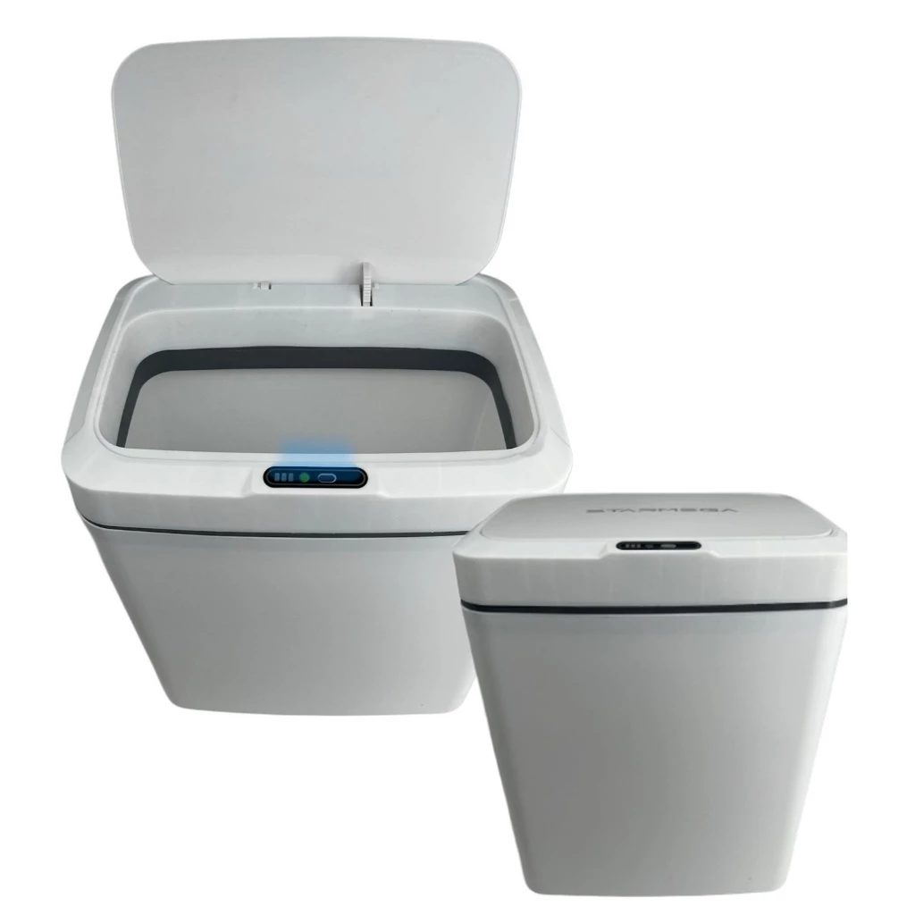 LIXEIRA INTELIGENTE COM SENSOR 15L STARMEGA [SOMENTE NA COR CINZA]