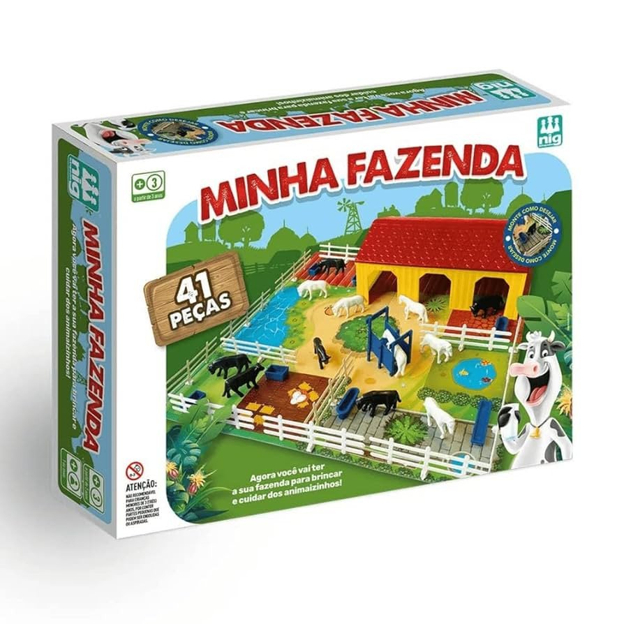 JOGO DIVERSO MINHA FAZENDA 41 PEÇAS - NIG BRINQUEDOS