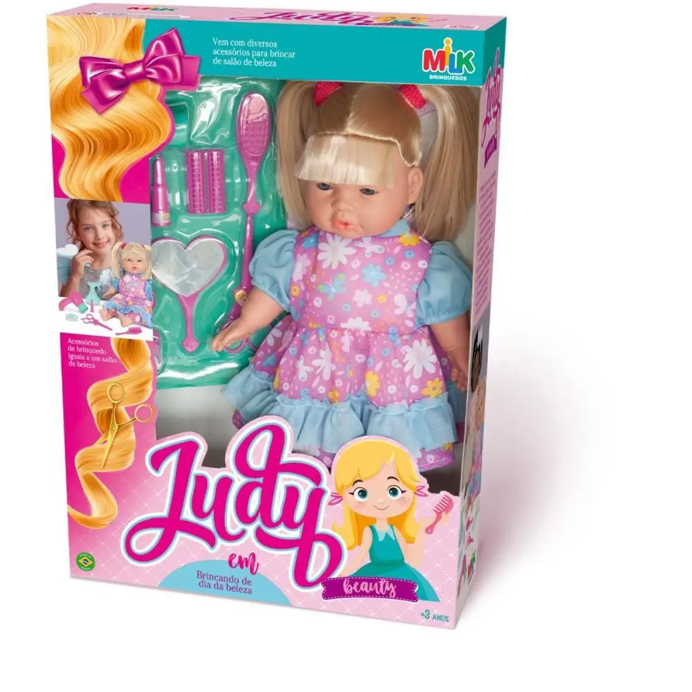 BONECA JUDY BEAUTY 34CM COM ACESSÓRIOS - MILK
