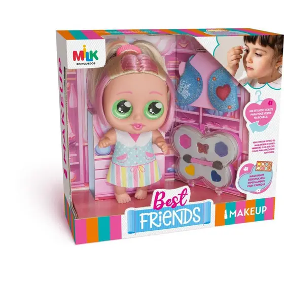 BONECA BEST FRIEND 17CM COM MAQUIAGEM - MILK