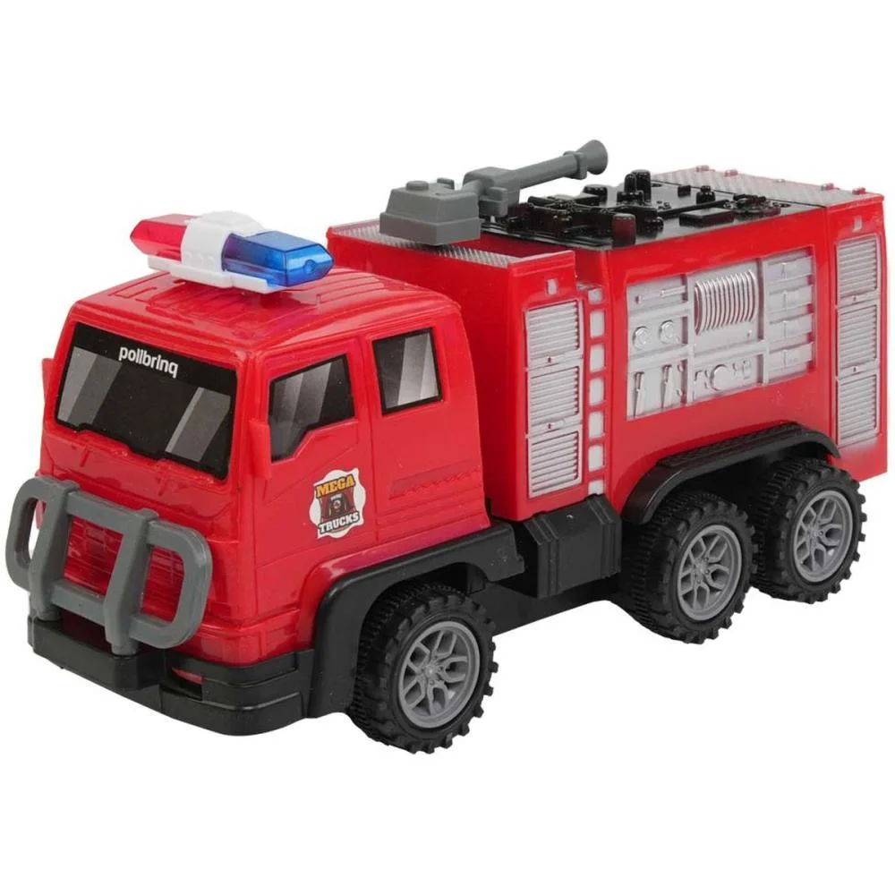 CARRINHO CONTROLE REMOTO BOMBEIROS 2 EM 1 COM 2 FUNÇÕES A PILHA SORTIDO - POLIBRING