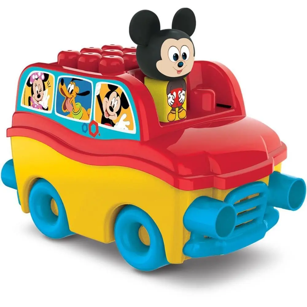 BRINQUEDO PARA MONTAR MICKEY VAN BLOCOS MÁGICOS 17 PEÇAS - ELKA