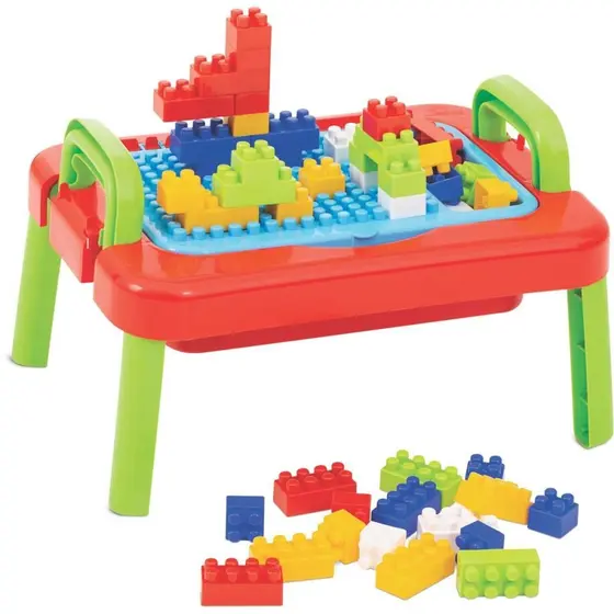 BRINQUEDO PARA MONTAR MESA MERCOBLOCKS UNISSEX 64 PEÇAS - MERCO TOYS