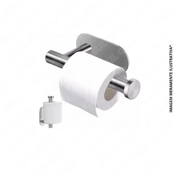 SUPORTE DE AÇO ADESIVO PARA PAPEL HIGIÉNICO B-MAX