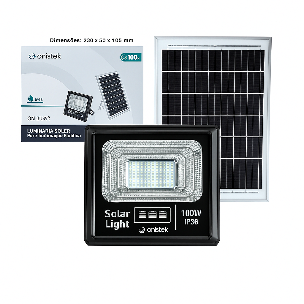 LUMINÁRIA SOLAR PARA ILUMINAÇÃO PÚBLICA ONISTEK