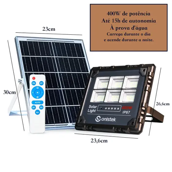 LUMINÁRIA SOLAR PARA ILUMINAÇÃO PÚBLICA ONISTEK