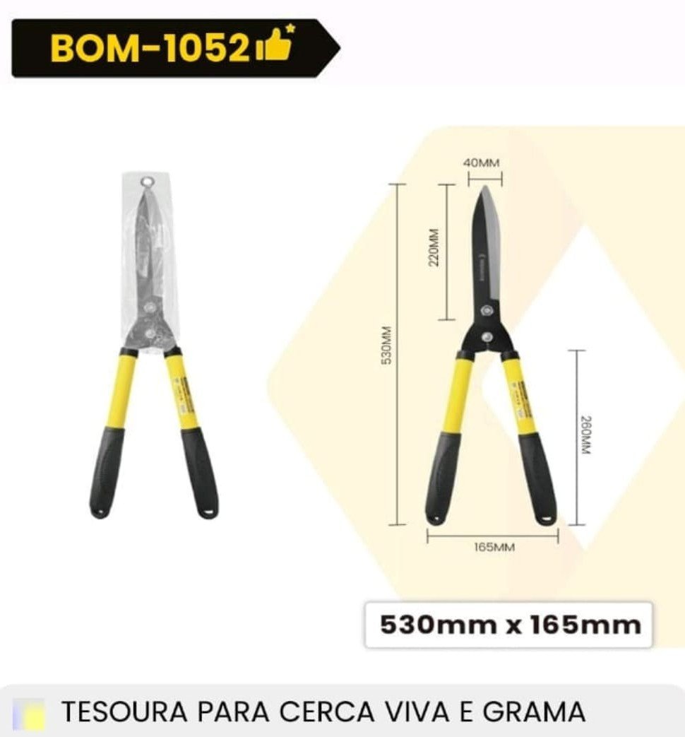 TESOURA PARA CERCA VIVA E GRAMA BOMVINK