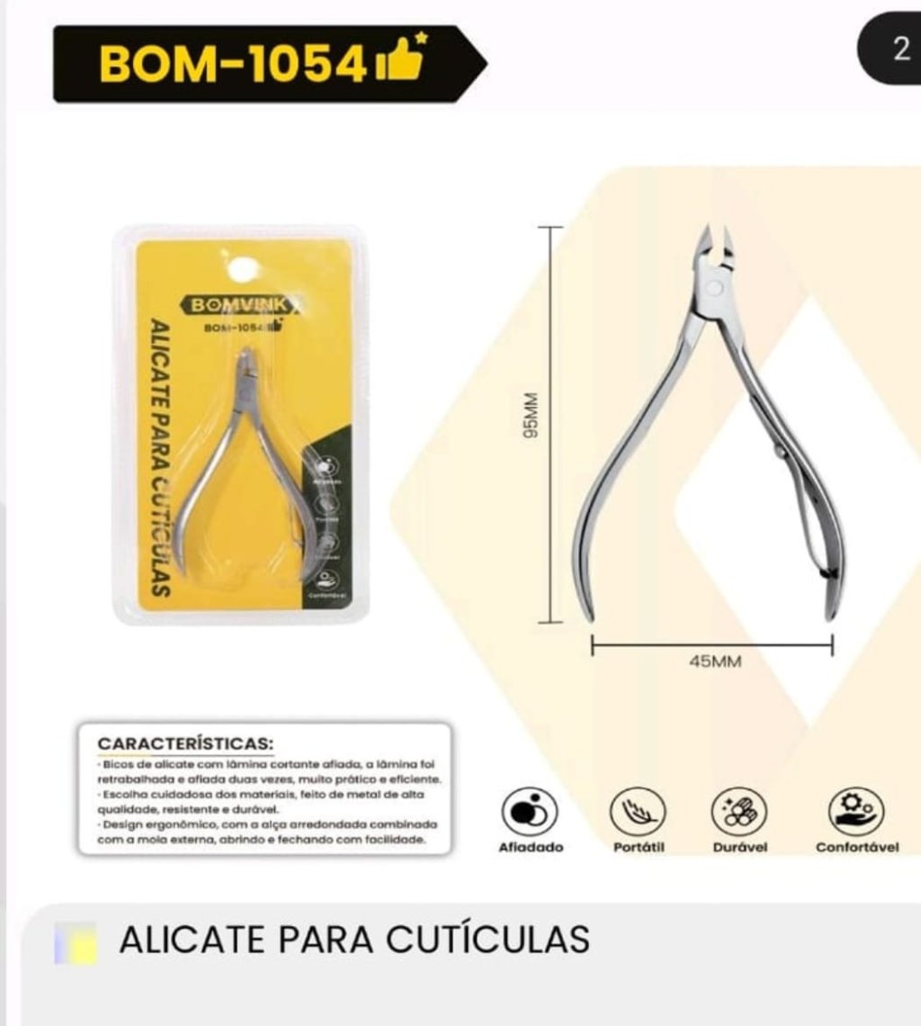 ALICATE PARA CUTÍCULAS BOMVINK