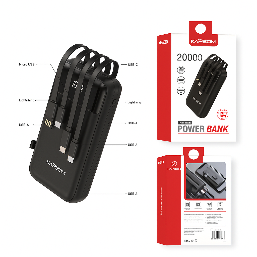 POWER BANK 20.000 mAh KAPBOM
