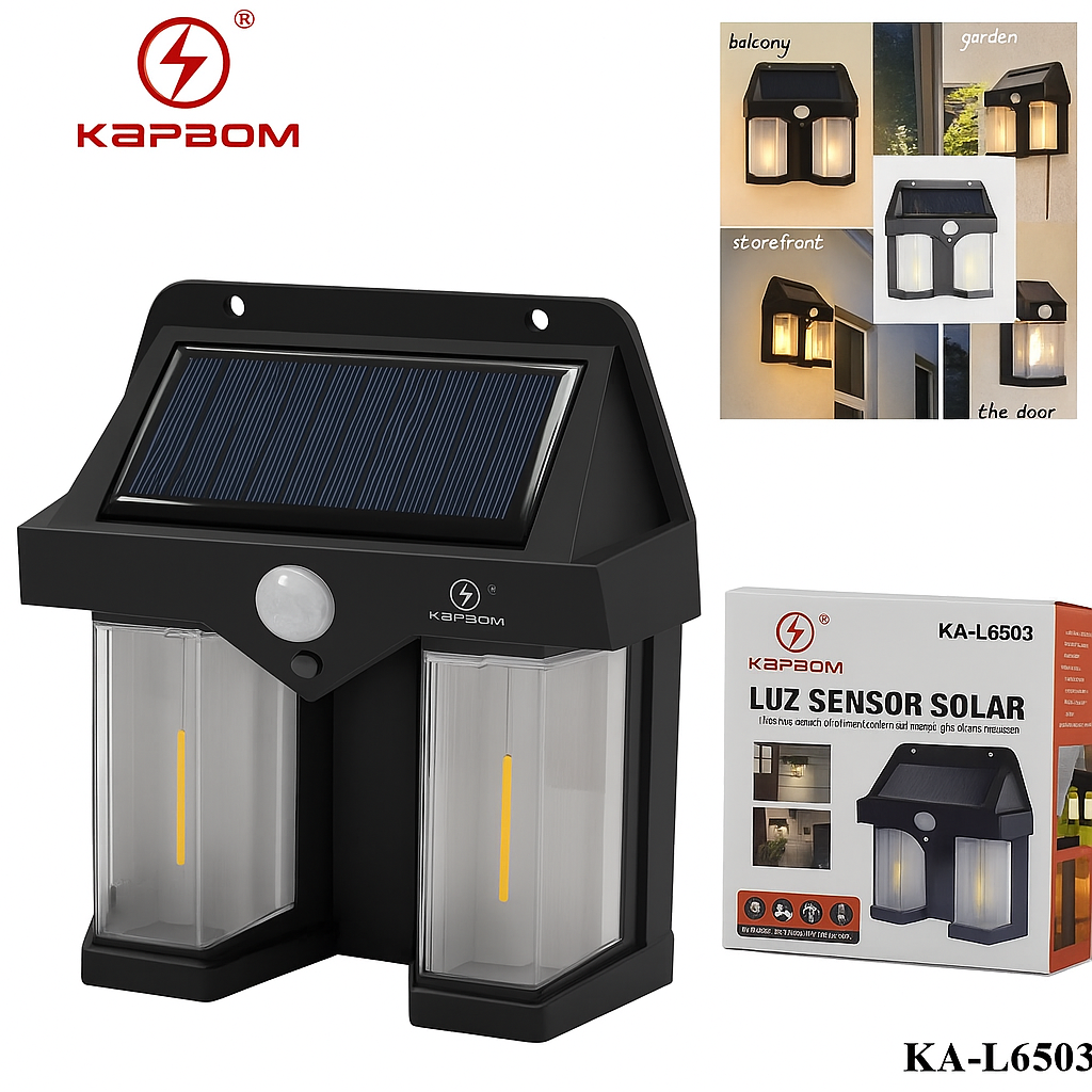 LUMINÁRIA COM SENSOR SOLAR KAPBOM