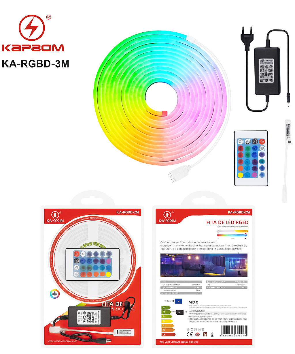 FITA DE LED RGBD 3M 12V 3A KAPBOM