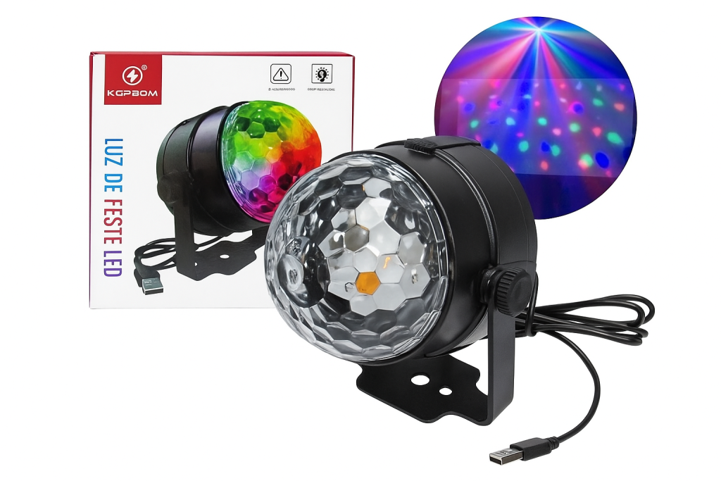 GLOBO JOGO DE LUZ GIRATÓRIO 5V KAPBOM