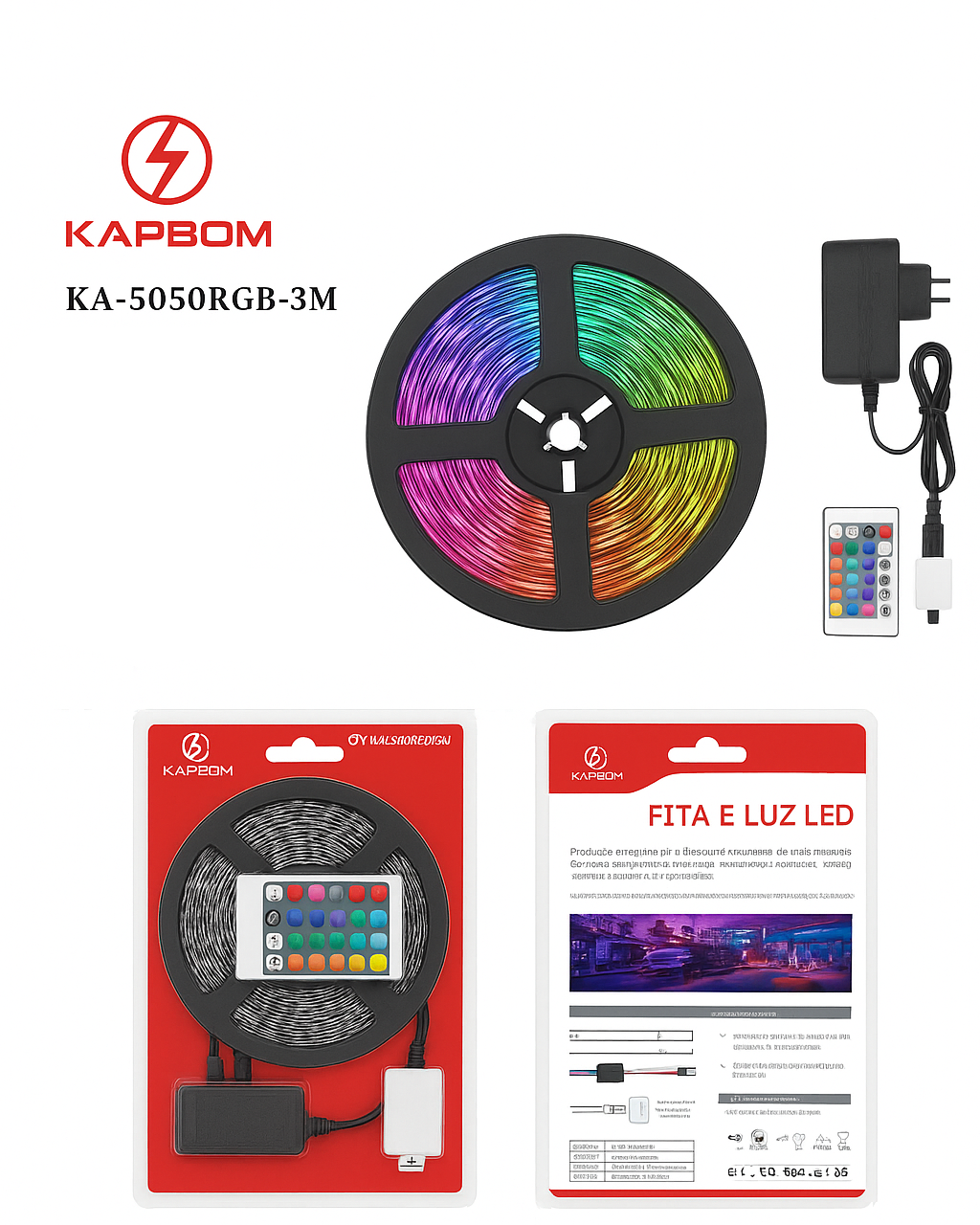 FITA DE LED RGB 12V 3M KAPBOM