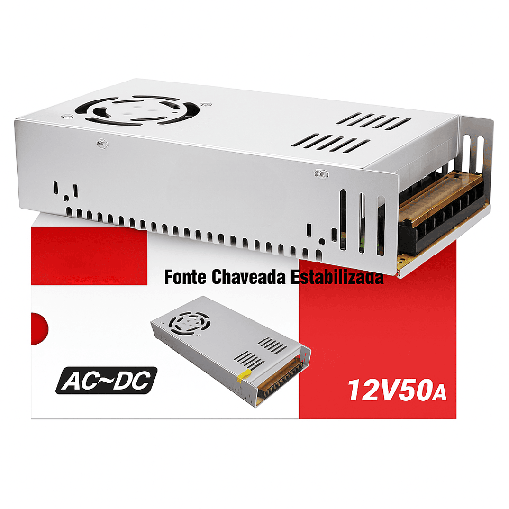 FONTE CHAVEADA 12V 50A 360W AC DC KAPBOM