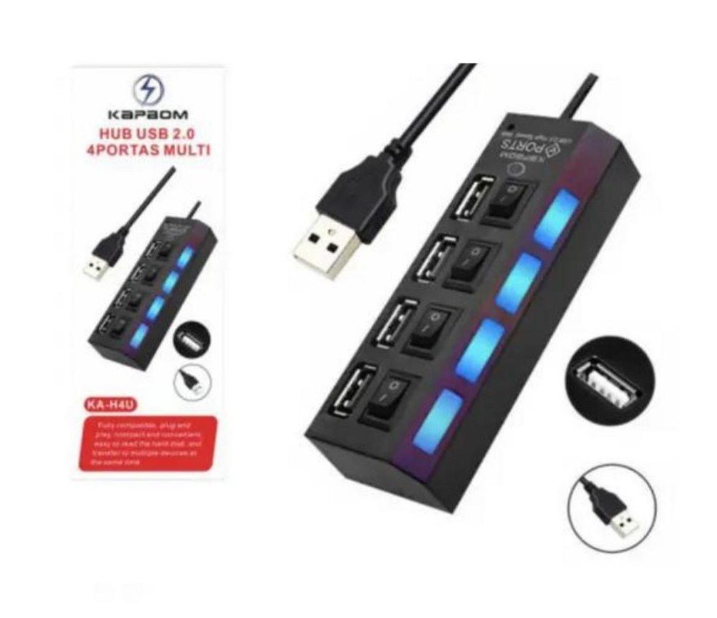 HUB USB 2.0 4 PORTAS KAPBOM