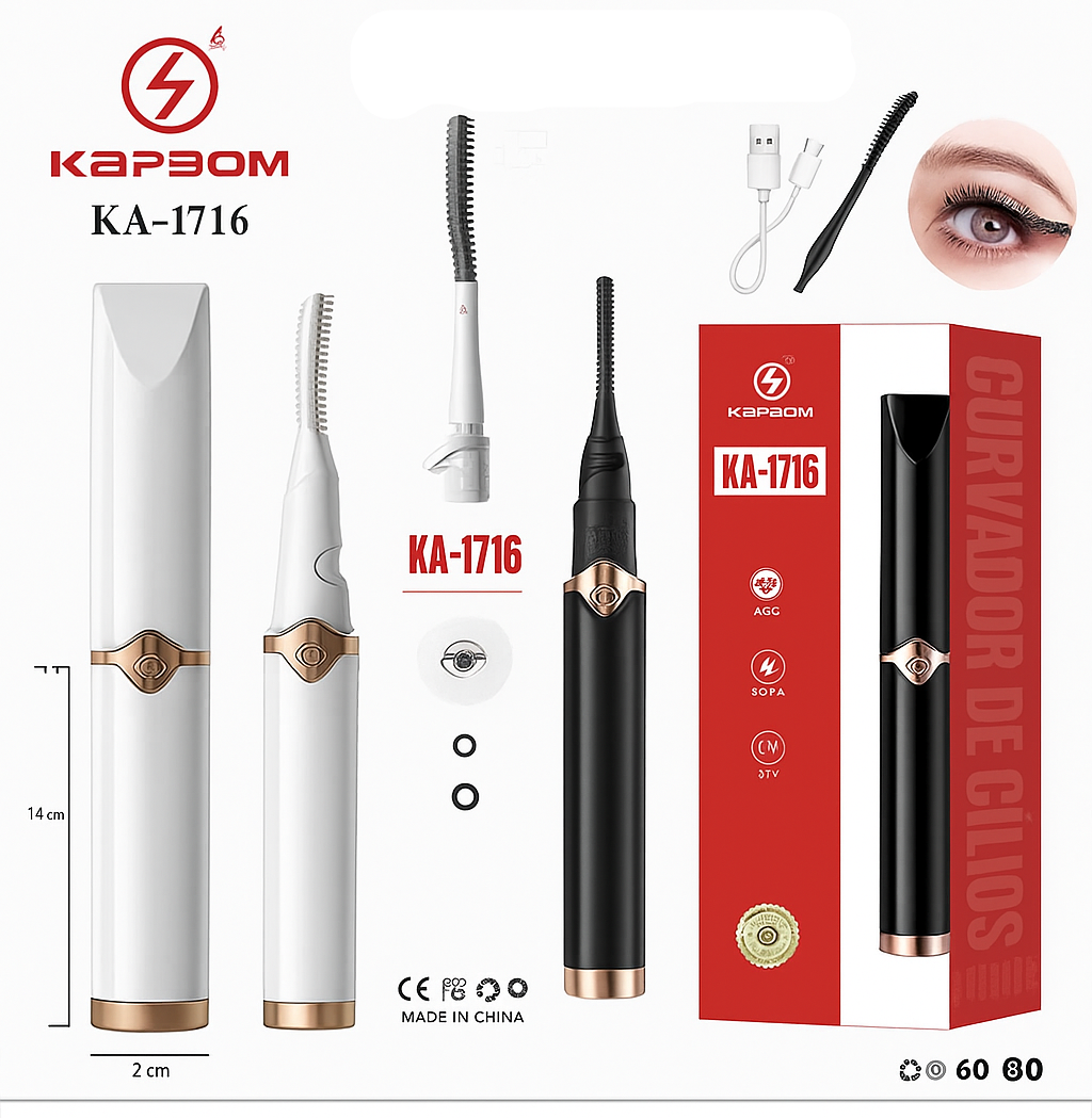 CURVADOR ELÉTRICO DE CÍLIOS 3.7V KAPBOM