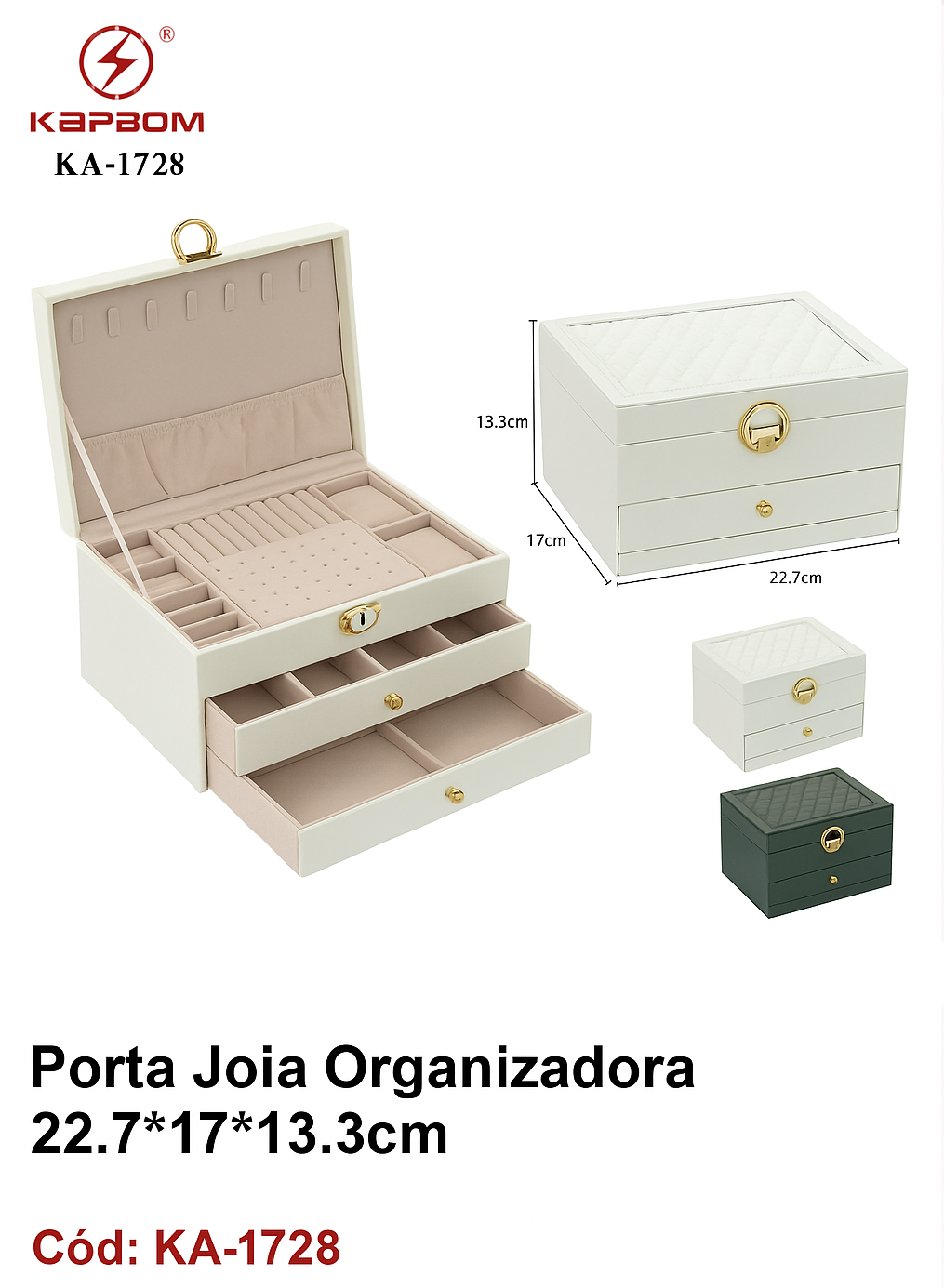 PORTA JÓIA ORGANIZADORA KAPBOM