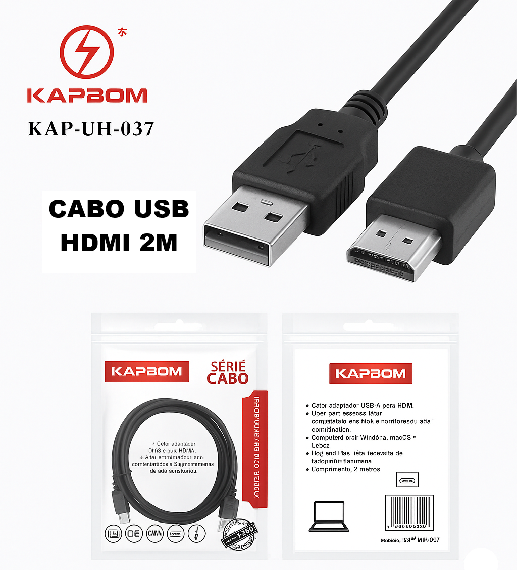 CABO USB HDMI 2M KAPBOM