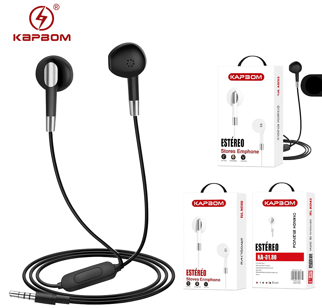 FONE DE OUVIDO ESTÉREO KAPBOM