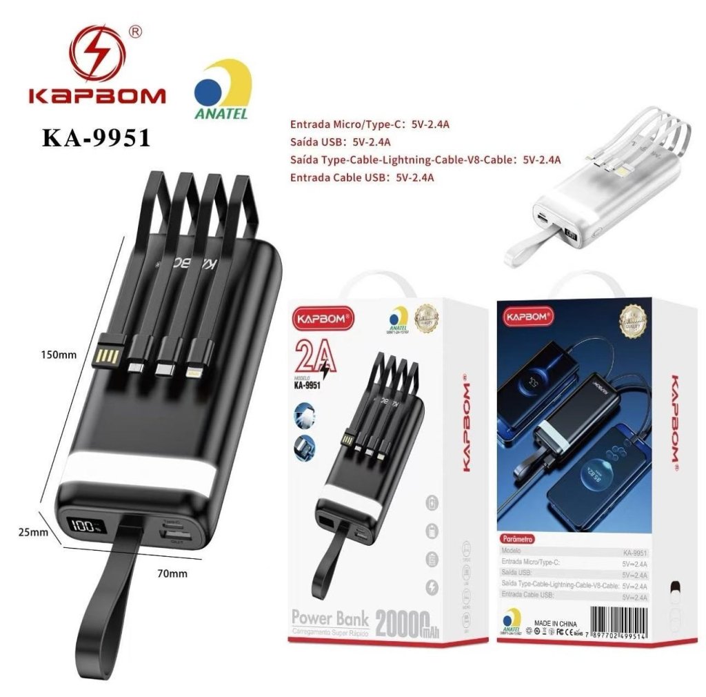 POWER BANK 20.000mAh KAPBOM