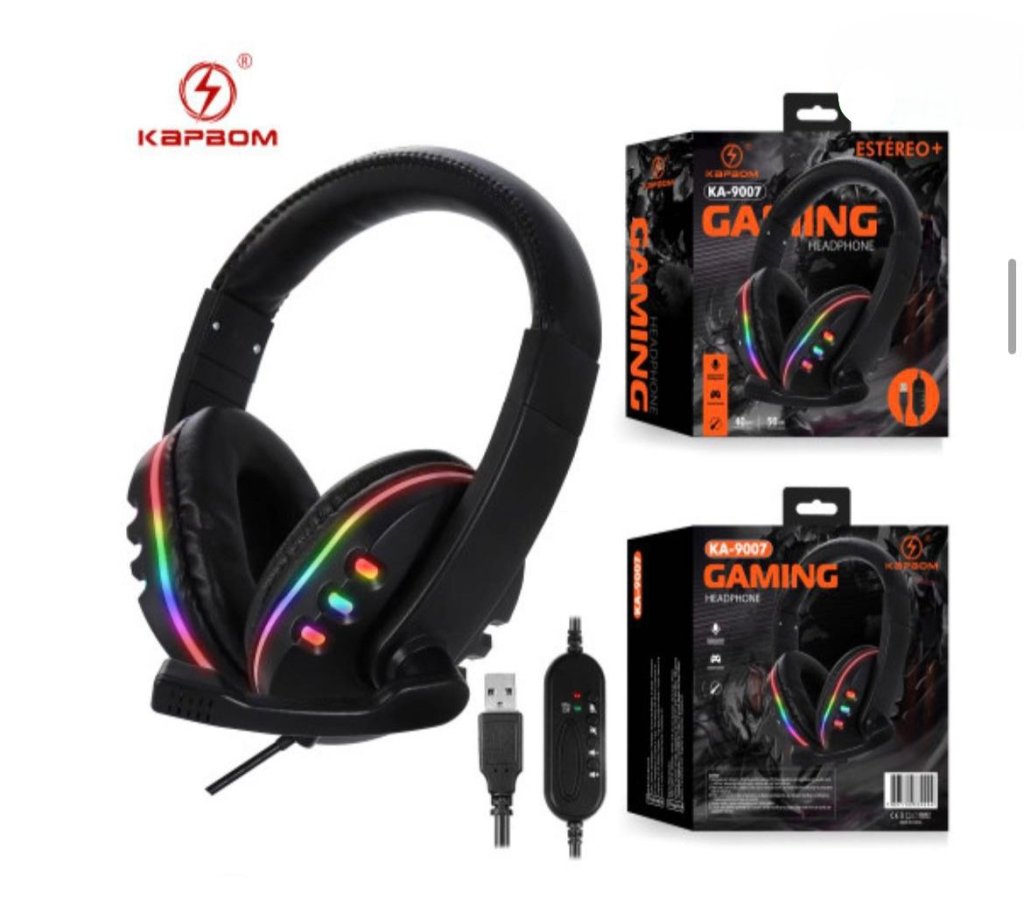 HEADSET GAMER COM LED KAPBOM