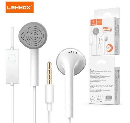 FONE DE OUVIDO COM MICROFONE LEHMOX