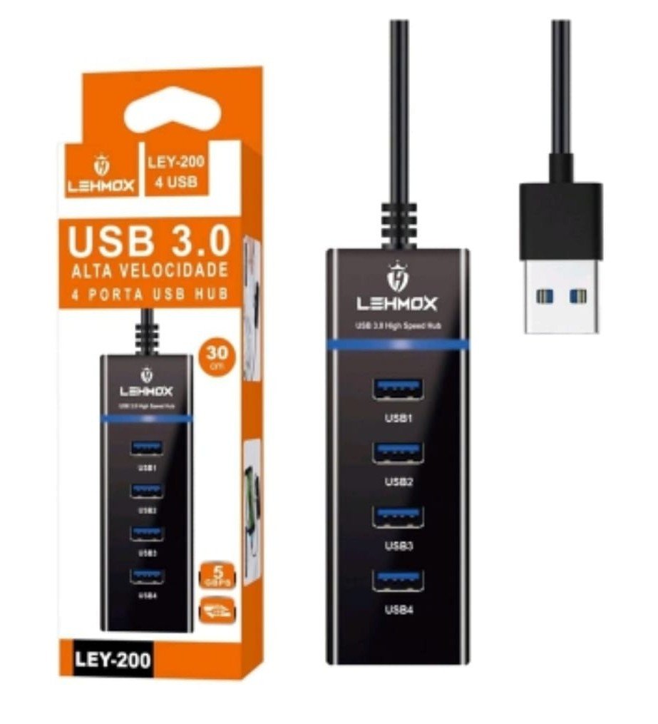 HUB USB 3.0 4 PORTAS LEHMOX