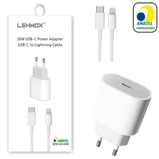 CARREGADOR USB-C LIGHTNING LEHMOX