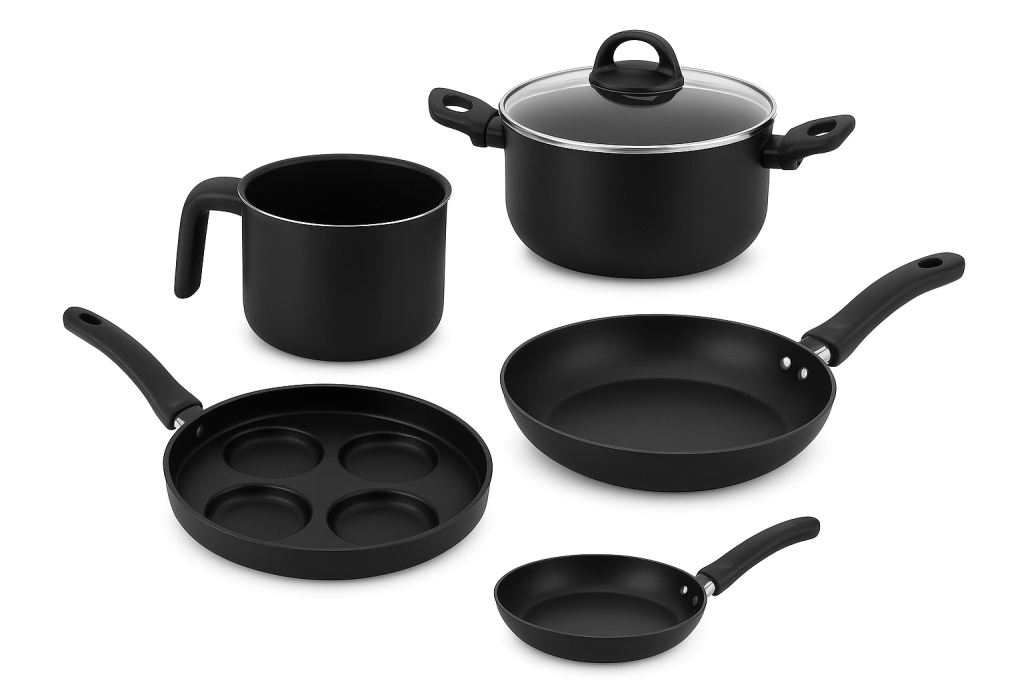 CONJUNTO 5 PEÇAS PRETO-CARIRI ALUMÍNIO NACIONAL