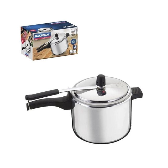 PANELA DE PRESSÃO 4,5L POP POLIDA ALUMíNIO NACIONAL