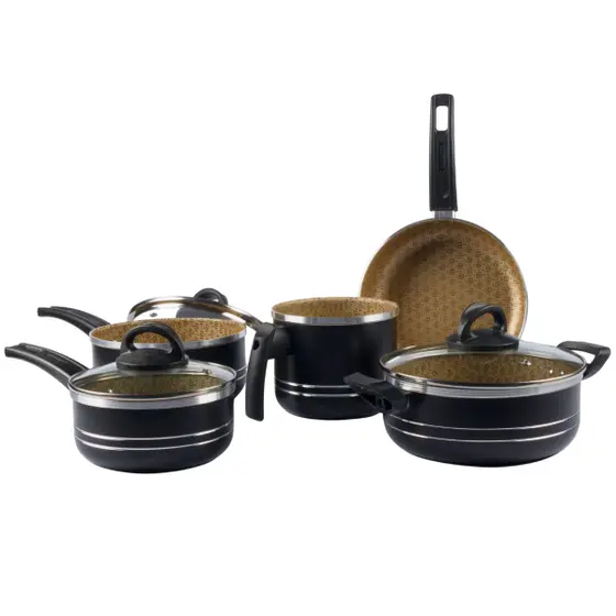 CONJUNTO 5 PEÇAS IPANEMA-PRETO ALUMÍNIO NACIONAL