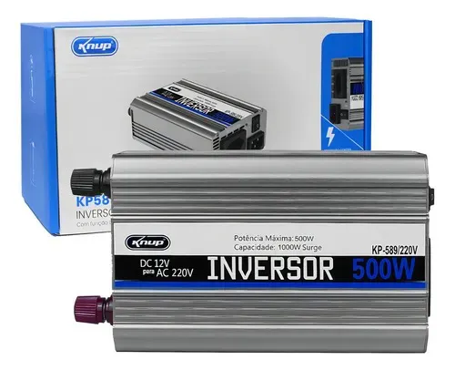 INVERSOR DE TENSÃO 12V 220V/500W KNUP