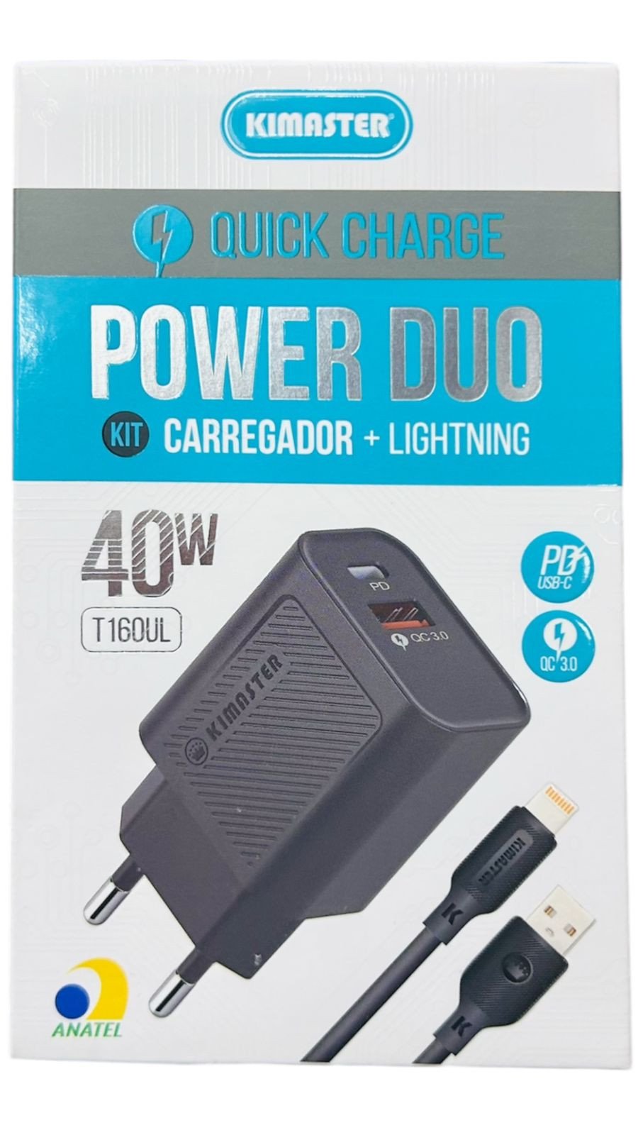 CARREGADOR 40W LIGHTNING KIMASTER