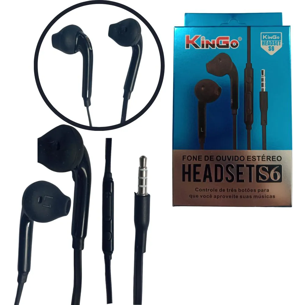 FONE DE OUVIDO INTRA-AURICULAR P2 KINGO 