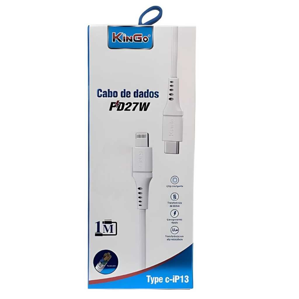 CABO USB-C LIGHTNING 27W 1M KINGO