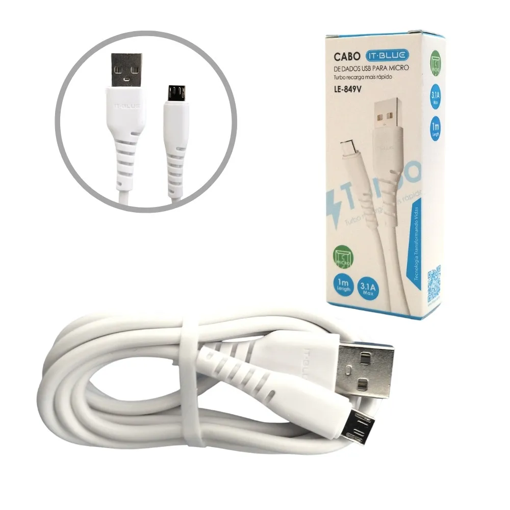 CABO USB PARA V8 IT BLUE 