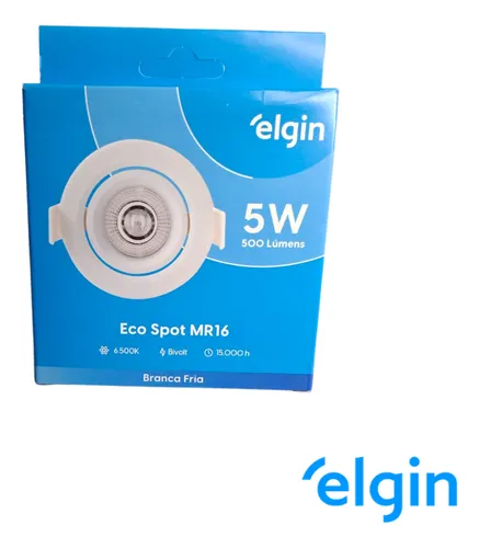 LUMINÁRIA ECOSPOT 5W LED REDONDA ELGIN