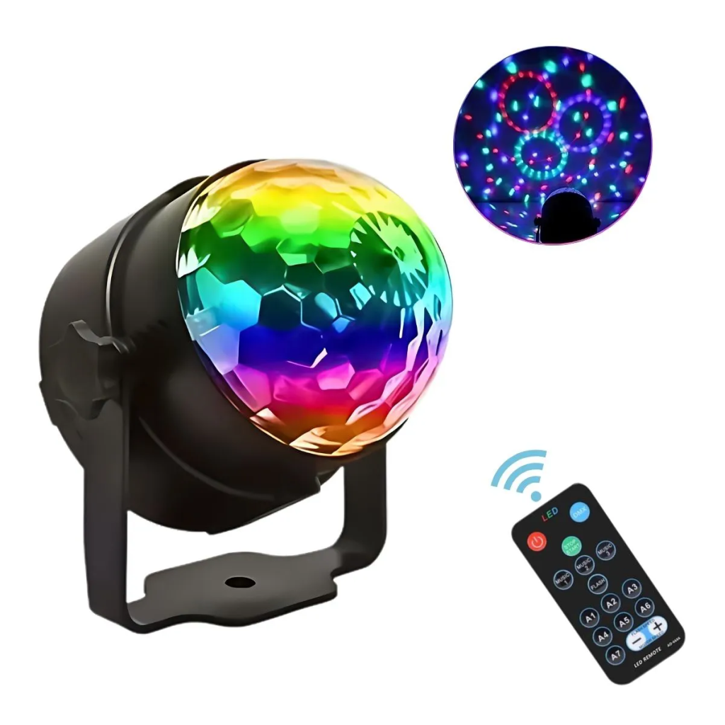 MINI GLOBO LOGO DE LUZ RGB COLORIDO KAPBOM