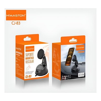 SUPORTE MAGNÉTICO VEICULAR PARA CELULAR H'MASTON 