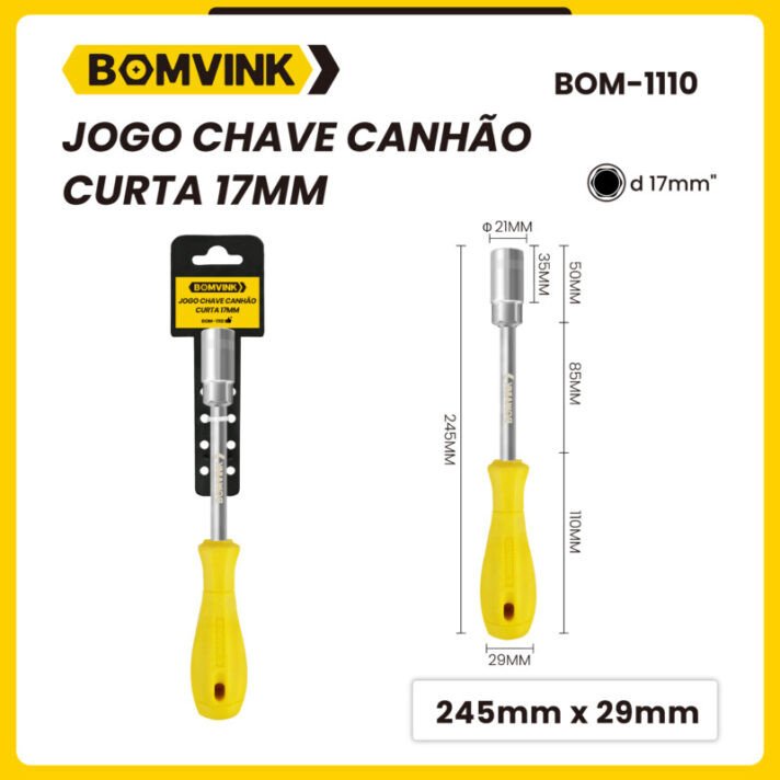 CHAVE CANHÃO CURTA 17MM BOMVINK