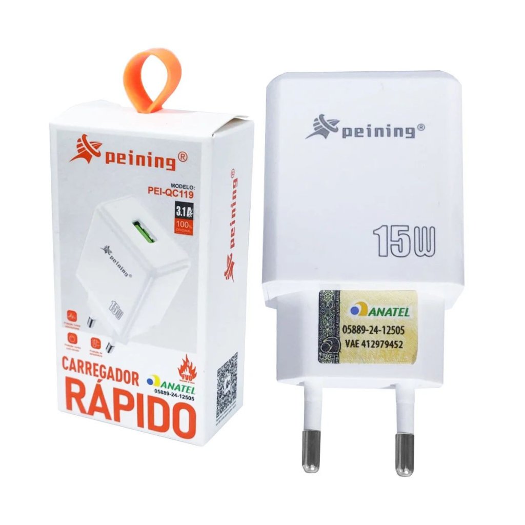 Carregador Peining PEI-QC119-2 Rápido 15W LINTING