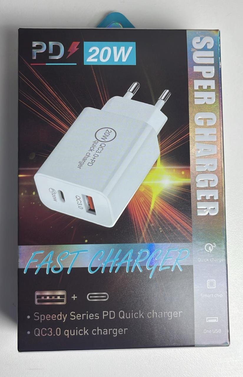 FONTE FAST CHARGER PD 20W QC 3.0