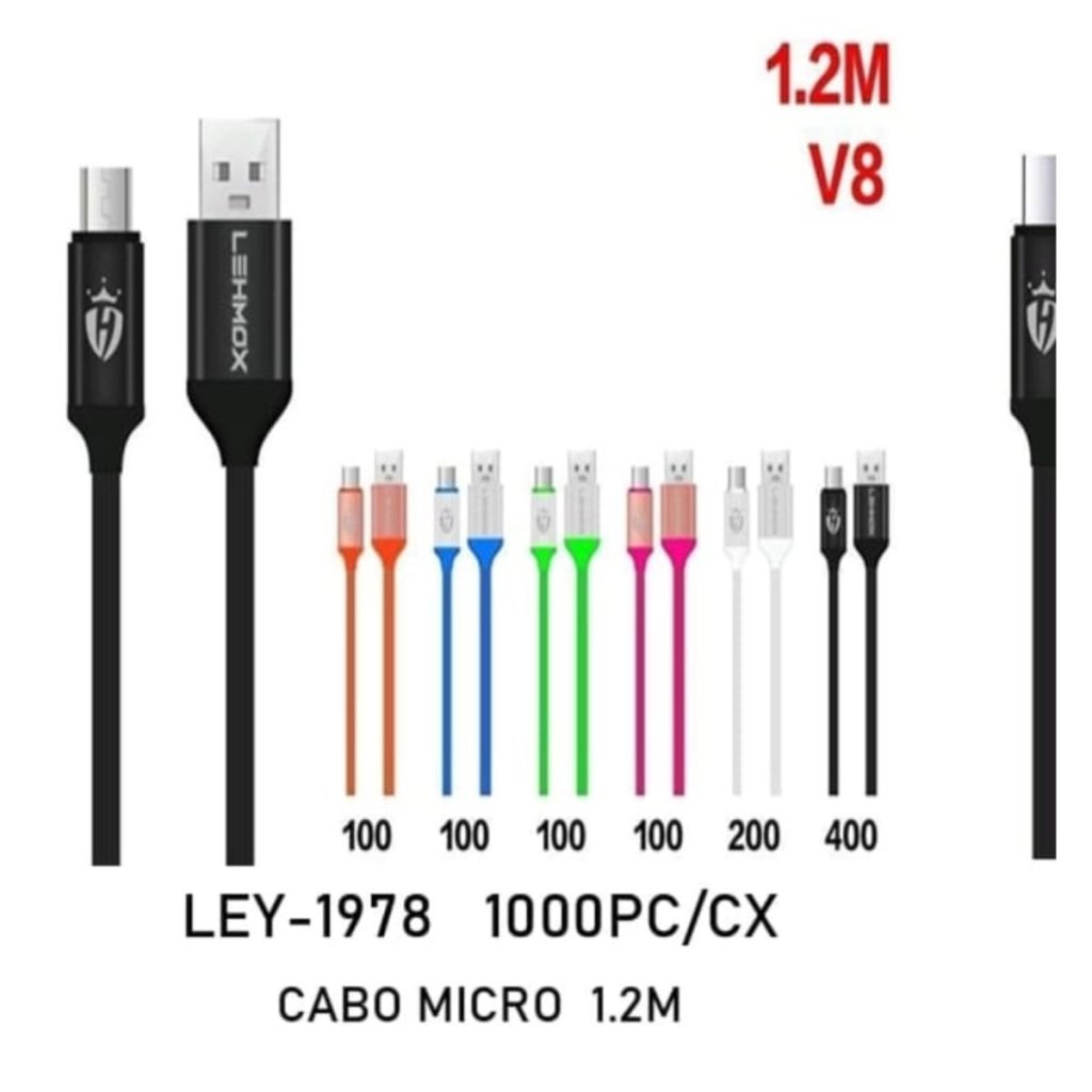 CABO COLORIDO SOLTO MICRO V8 1.2 LEHMOX LEY-1978