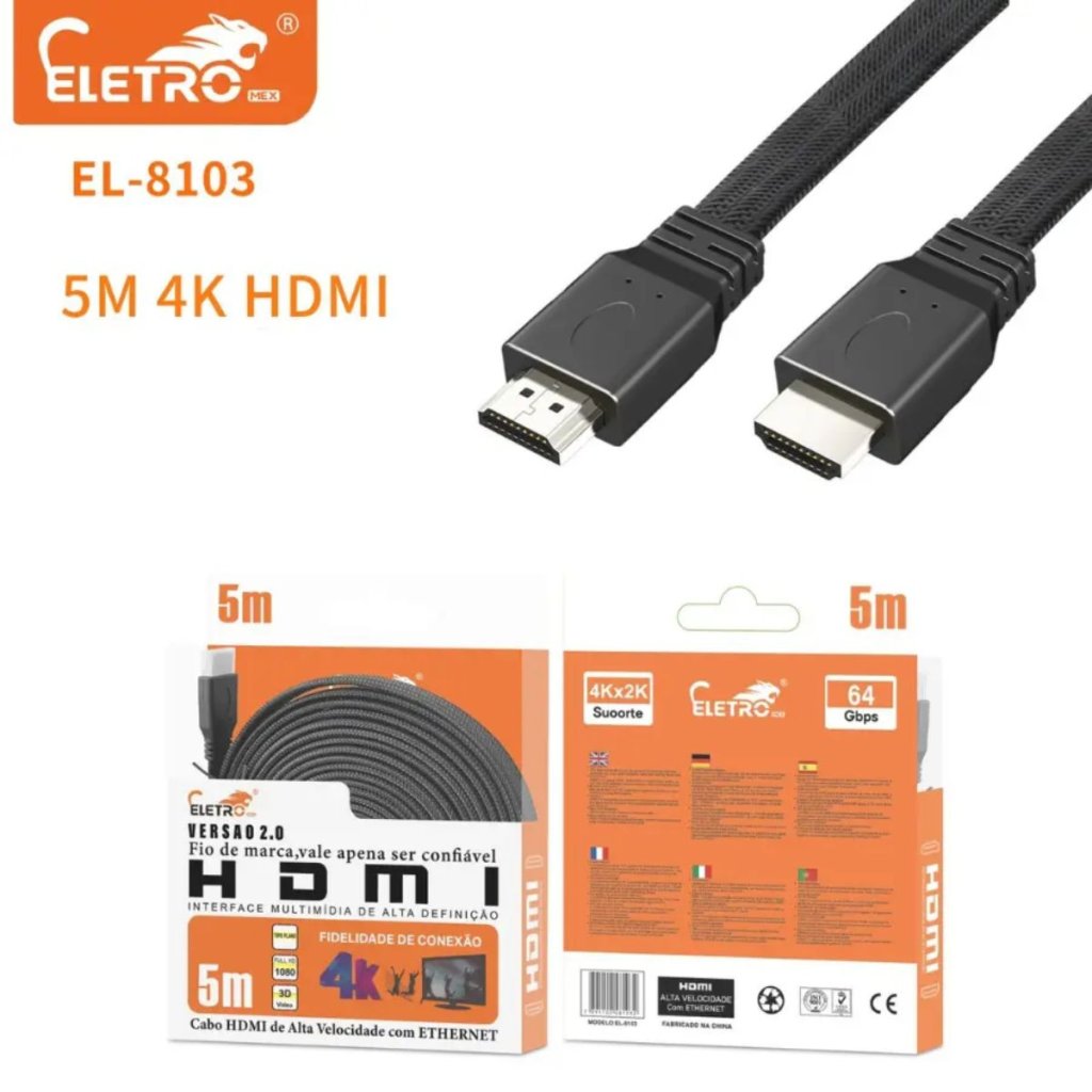 CABO HDMI ELETRO VERSION 2.0 5M 