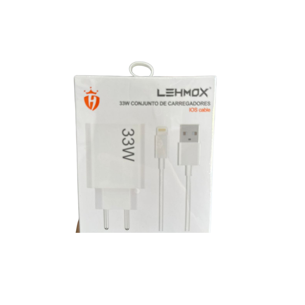CARREGADOR LEHMOX 33W IPHONE IOS 
