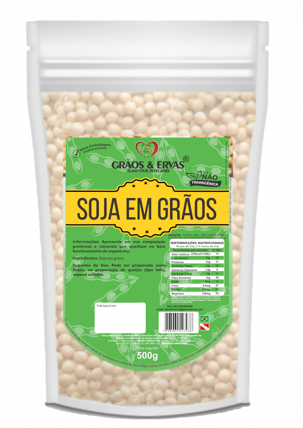 Soja em Grãos - Grãos&Ervas 